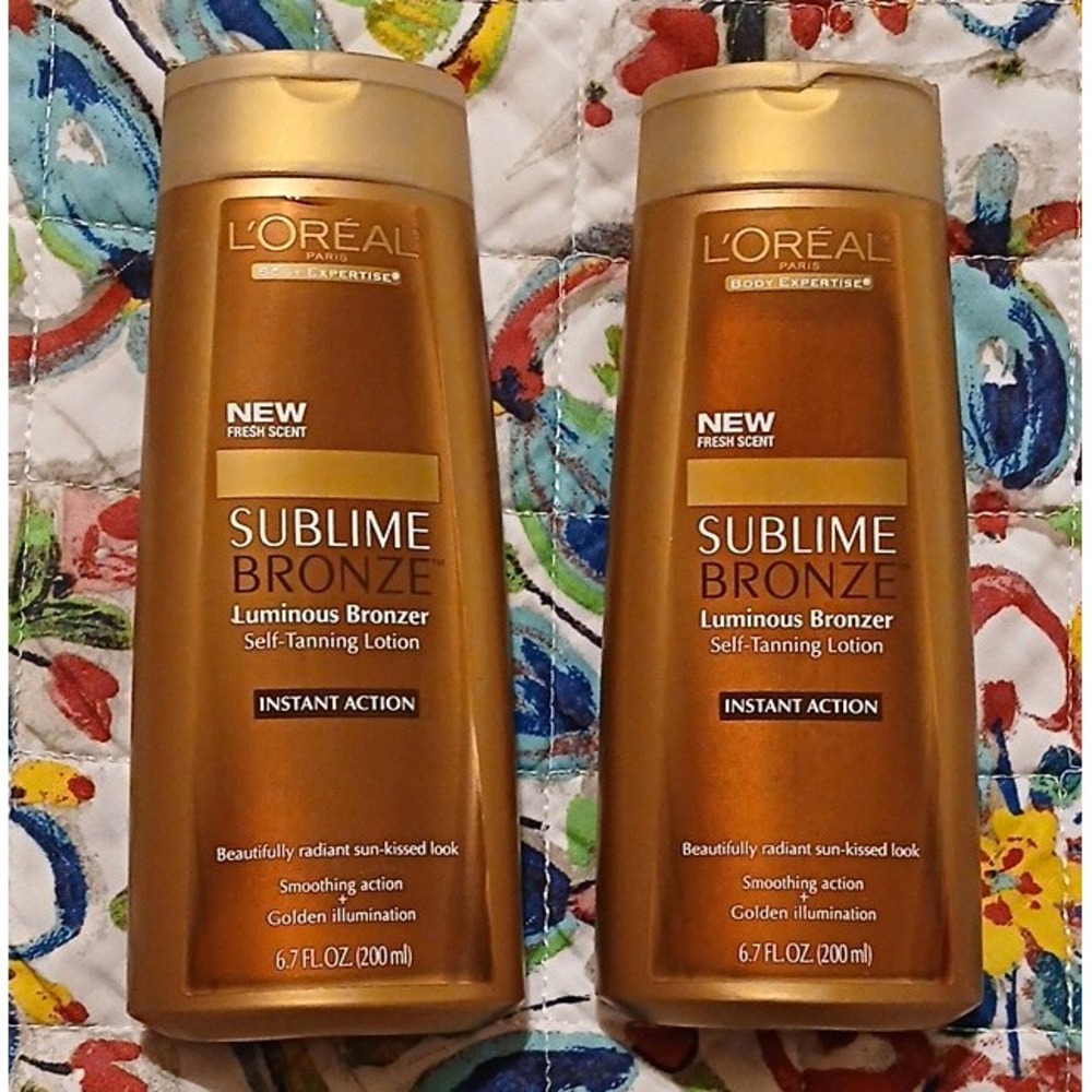 L'Oreal Sublime Bronze Luminous Bronzer Lotion Instant Action 6.7oz Lot of 2